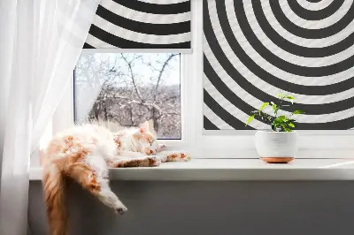 Fensterrollo für den Innenbereich mit Hypnosekreis Muster