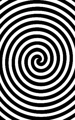 Fensterrollo für den Innenbereich mit Hypnosekreis Muster