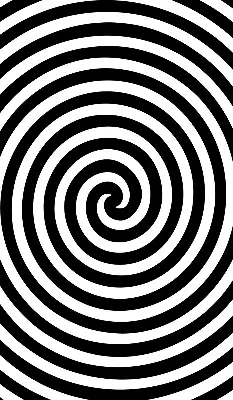 Fensterrollo für den Innenbereich mit Hypnosekreis Muster