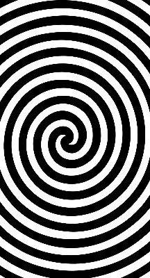 Fensterrollo für den Innenbereich mit Hypnosekreis Muster