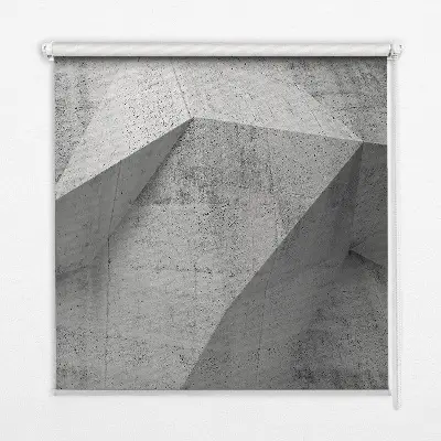 Fensterrollo mit 3D-Steinwand-Motiv für den Innenbereich