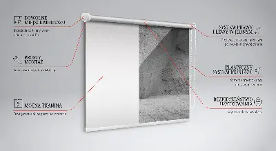 Fensterrollo mit 3D-Steinwand-Motiv für den Innenbereich