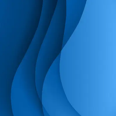 Fensterrollo innen mit blauem Wellenmuster