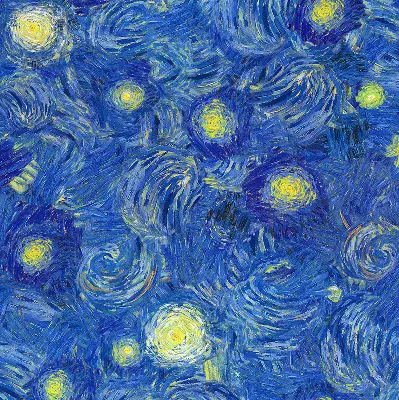 Rollo mit blauem Gemälde-Motiv