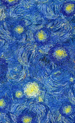 Rollo mit blauem Gemälde-Motiv