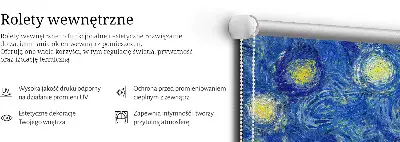 Rollo mit blauem Gemälde-Motiv
