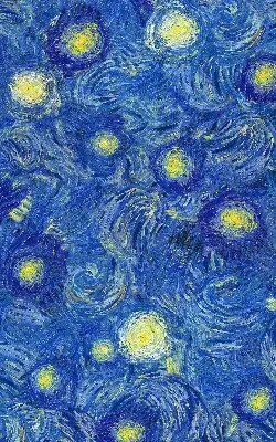 Rollo mit blauem Gemälde-Motiv
