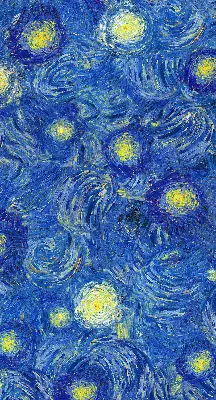 Rollo mit blauem Gemälde-Motiv