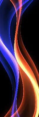 Fensterrollo mit animiertem Motiv in Orange und Blau