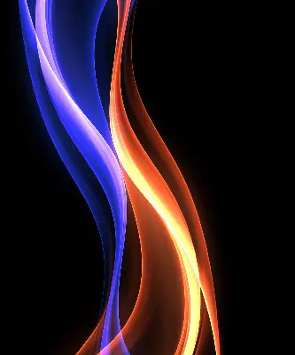 Fensterrollo mit animiertem Motiv in Orange und Blau