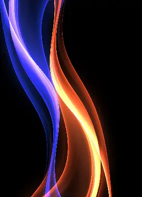 Fensterrollo mit animiertem Motiv in Orange und Blau