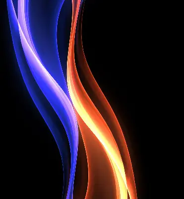 Fensterrollo mit animiertem Motiv in Orange und Blau