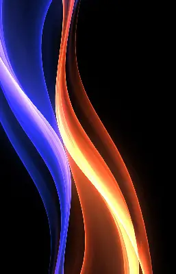 Fensterrollo mit animiertem Motiv in Orange und Blau