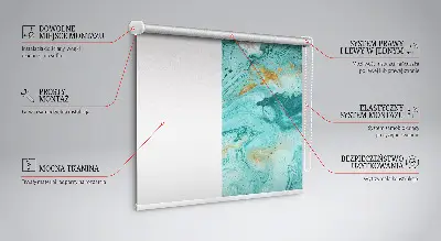 Fensterrollo in der Farbe Türkisgranit