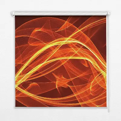 Fensterrollo mit abstraktem orangem Muster
