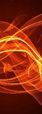 Fensterrollo mit abstraktem orangem Muster