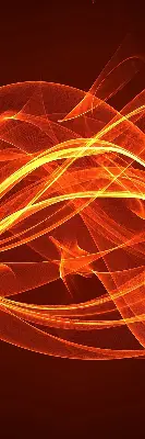 Fensterrollo mit abstraktem orangem Muster