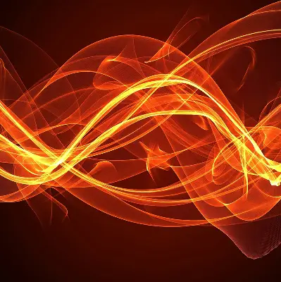 Fensterrollo mit abstraktem orangem Muster
