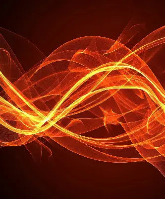 Fensterrollo mit abstraktem orangem Muster