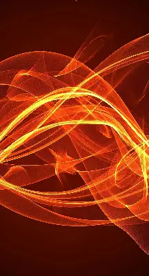 Fensterrollo mit abstraktem orangem Muster