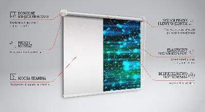 Fensterrollo in der Farbe Blauer Hagel