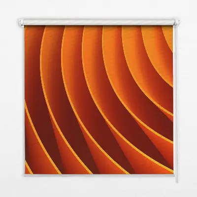 Fensterrollo mit abstraktem orangem Muster