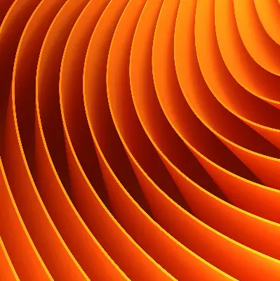 Fensterrollo mit abstraktem orangem Muster
