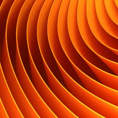 Fensterrollo mit abstraktem orangem Muster