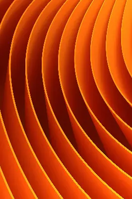 Fensterrollo mit abstraktem orangem Muster