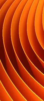 Fensterrollo mit abstraktem orangem Muster