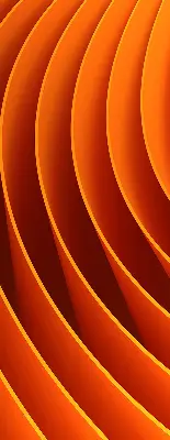 Fensterrollo mit abstraktem orangem Muster