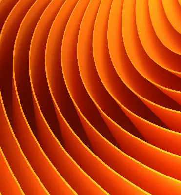 Fensterrollo mit abstraktem orangem Muster
