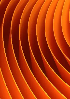 Fensterrollo mit abstraktem orangem Muster