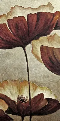 Fensterrollo mit Blumenmotiv