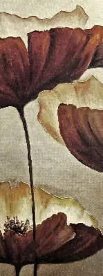 Fensterrollo mit Blumenmotiv
