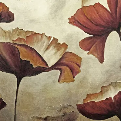 Fensterrollo mit Blumenmotiv