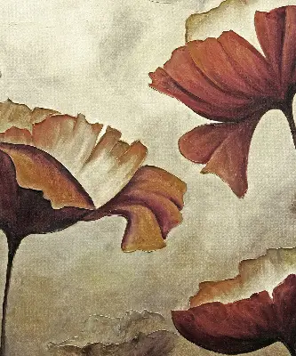 Fensterrollo mit Blumenmotiv