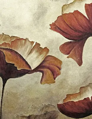 Fensterrollo mit Blumenmotiv