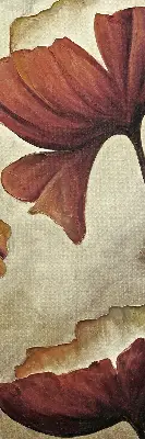 Fensterrollo mit Blumenmotiv