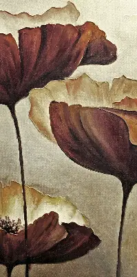 Fensterrollo mit Blumenmotiv