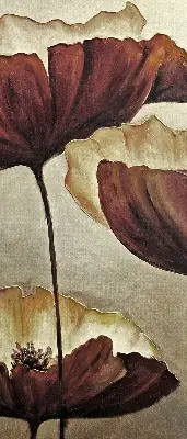 Fensterrollo mit Blumenmotiv