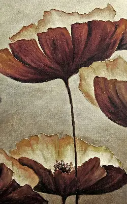 Fensterrollo mit Blumenmotiv
