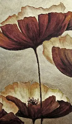 Fensterrollo mit Blumenmotiv