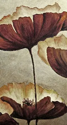 Fensterrollo mit Blumenmotiv