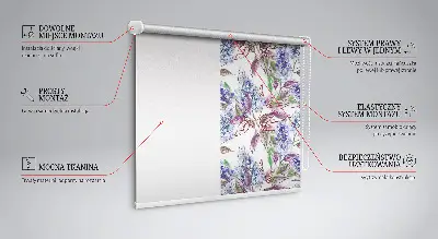 Fensterrollo mit Motiv Sommerblumen
