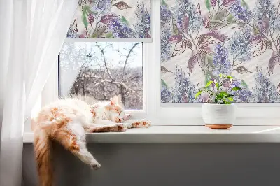 Fensterrollo mit Motiv Sommerblumen