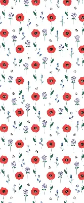 Rollo mit Mohnblumenmotiv