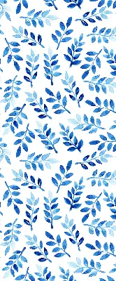 Fensterrollo mit Motiv blaue Blätter