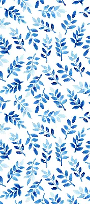 Fensterrollo mit Motiv blaue Blätter