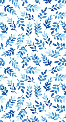 Fensterrollo mit Motiv blaue Blätter